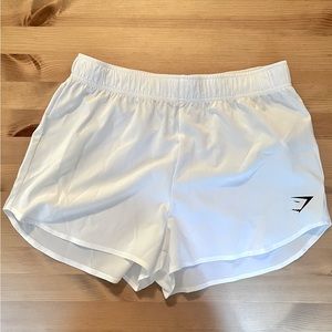 Gymshark Essential Loose Training Shorts - White Small - never been worn